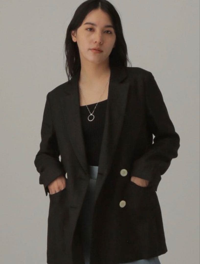 ⭐️超美品　chaos ヘリンボンリネンジャケット