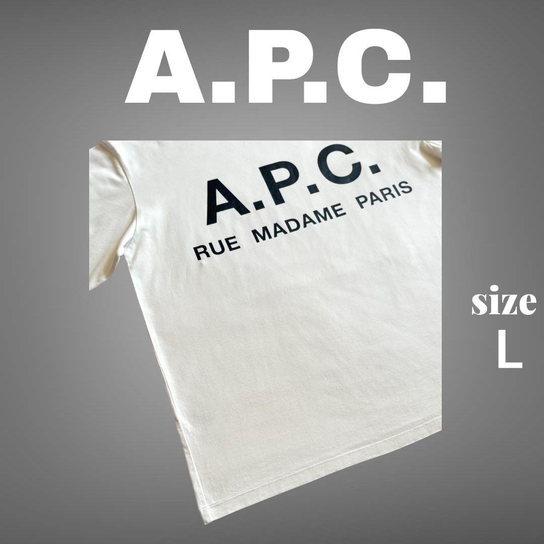 まるげりーた様【美品】A.P.C. アーペーセー ロゴTシャツホワイトL