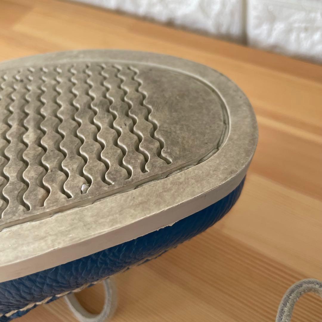 【美品】セバゴSEBAGO デッキシューズ　ブルーシボ革