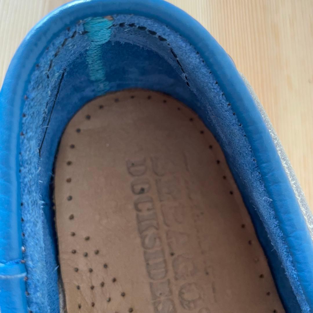 【美品】セバゴSEBAGO デッキシューズ　ブルーシボ革