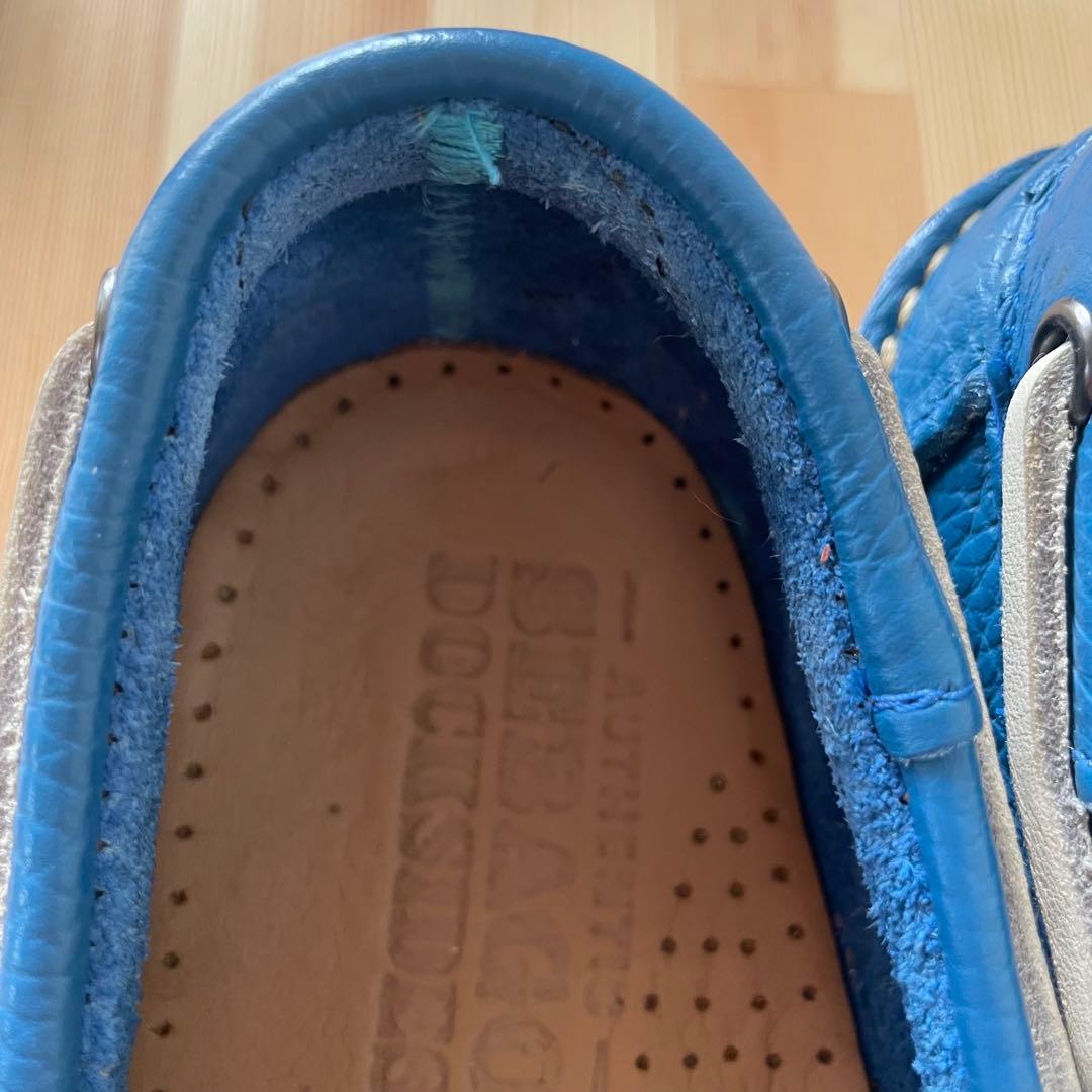 【美品】セバゴSEBAGO デッキシューズ　ブルーシボ革