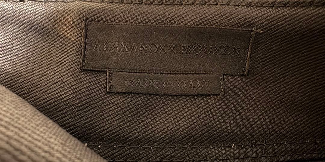 ALEXANDER McQUEEN レザーデニム 46