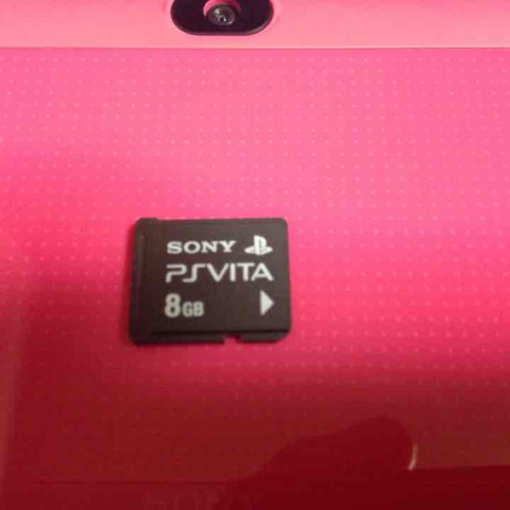 PSvita Pink/Black メモステ ポーチ