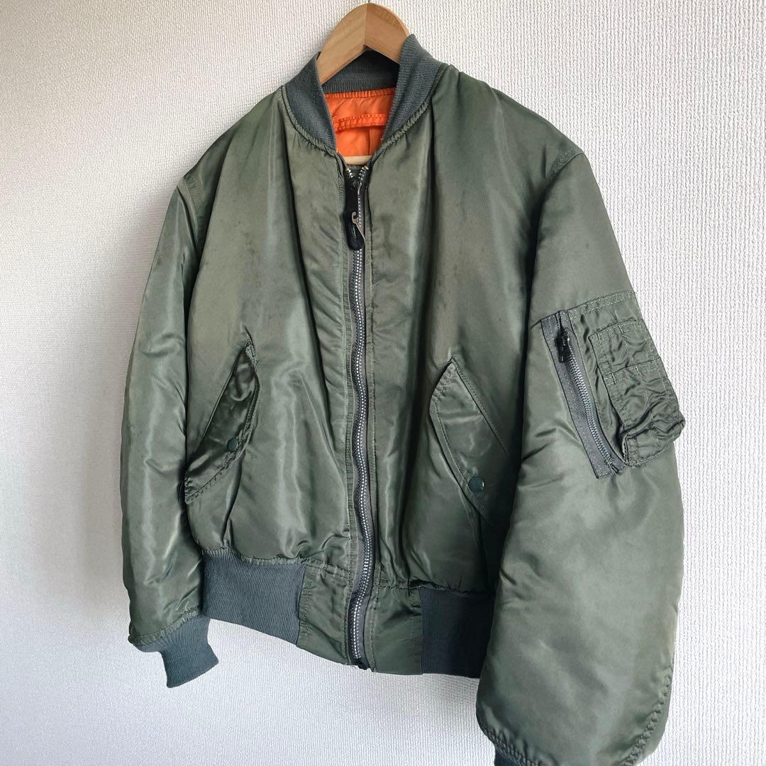 希少　made in USA 80s ALPHA MA-1 旧タグ3本タグ
