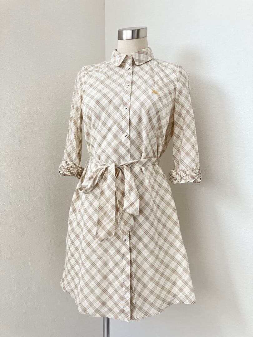BURBERRY BLUE LABEL✨チェック柄　シャツワンピース　38