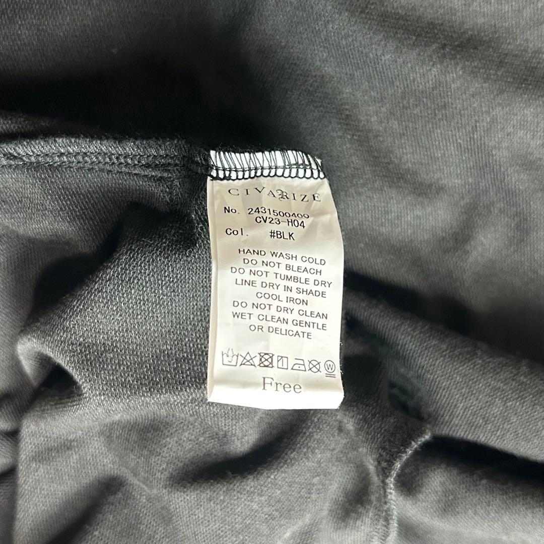 CIVARIZE シヴァーライズ スタッズ 半袖 ジップ Tシャツ FREE