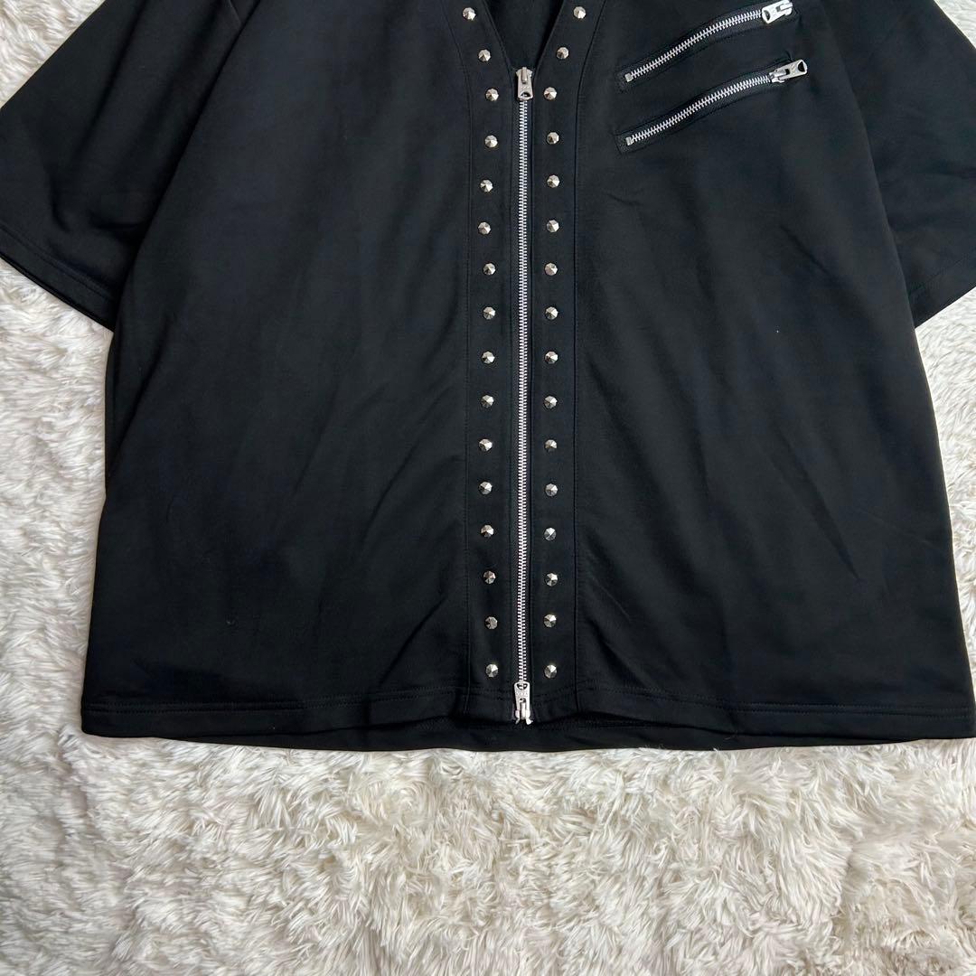 CIVARIZE シヴァーライズ スタッズ 半袖 ジップ Tシャツ FREE