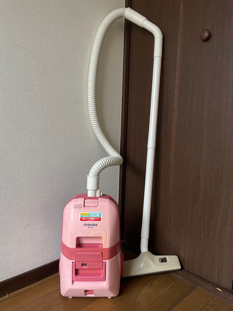 昭和レトロTOSHIBA VC-C10 ピンク掃除機 150W