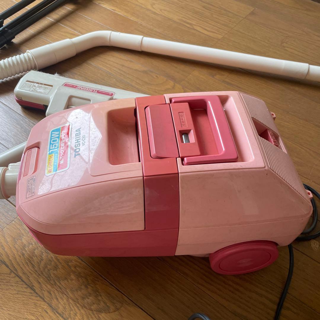 昭和レトロTOSHIBA VC-C10 ピンク掃除機 150W