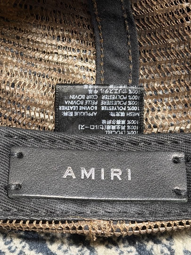 AMIRI キャップ ブラウン×ダークブラウン スター