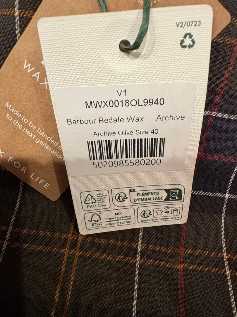 Barbour バブアー ワックスジャケット MWX0018 BEDALE