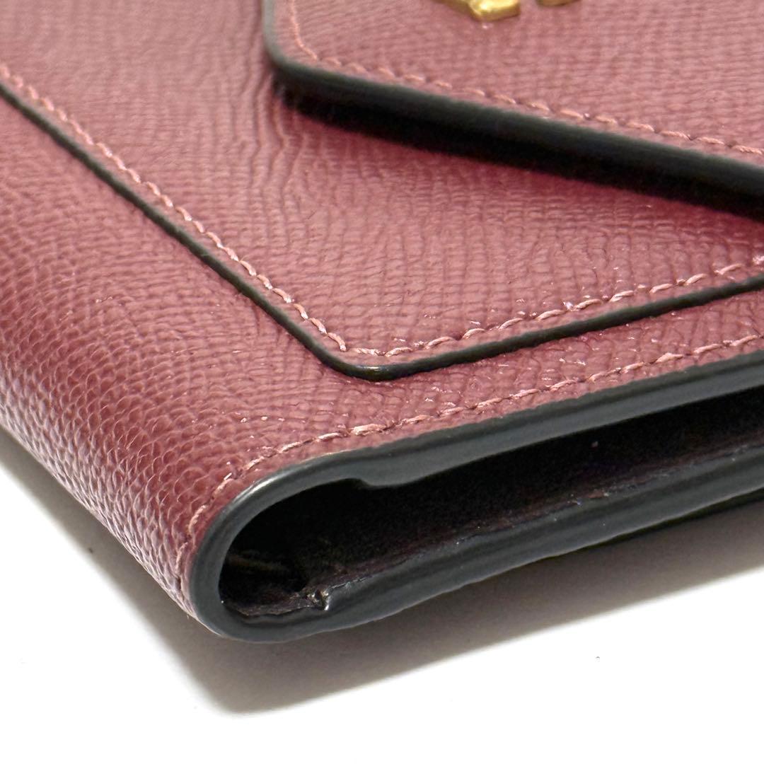 美品 コーチ ウィン WYN スモール ウォレット 折り財布 ミニ財布 ボルドー