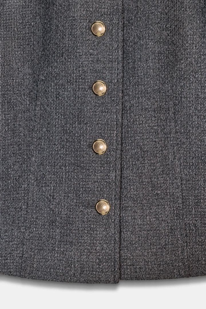 完売品 ZARA テーラードクルーネックブレザー Sサイズ新品タグ付き