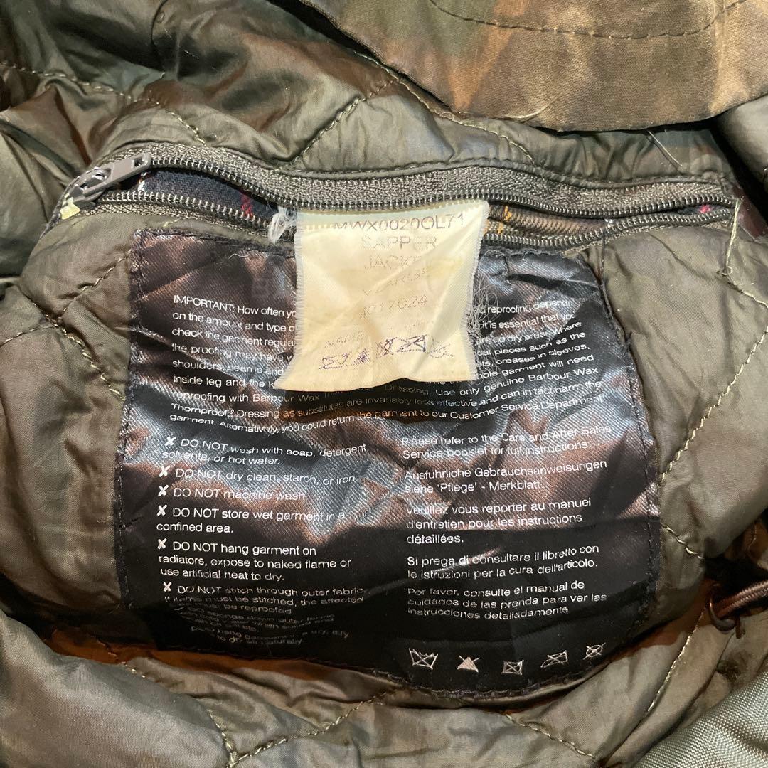 a*5様 Barbour バブアー Sapper オイルドジャケット ワックスジ