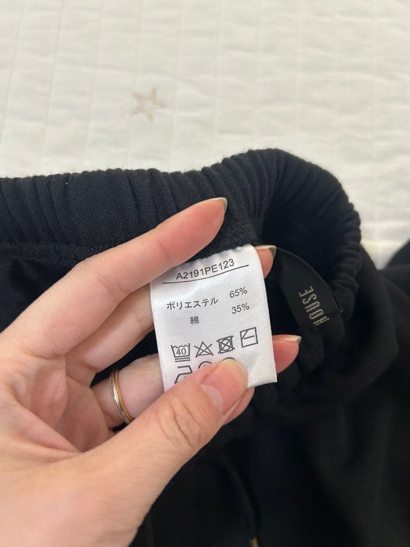 フー様　ピンクハウス　スウェット　スカート　総ゴム　ワッペン　黒　ロゴ