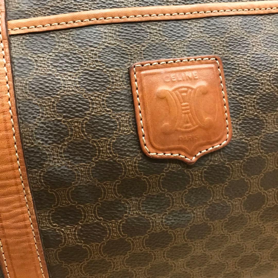 CELINE セリーヌ ボストンバッグ マカダム柄 ヴィンテージ