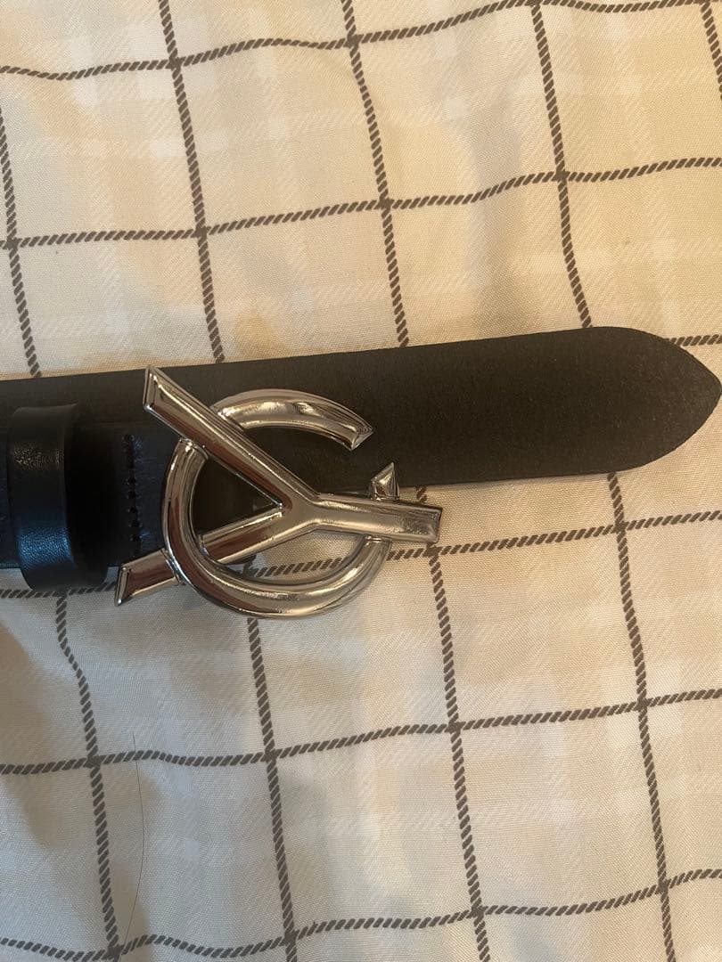 『OY/オーワイ』LOGO LEATHER BELT2/ロゴ レザー ベルト2