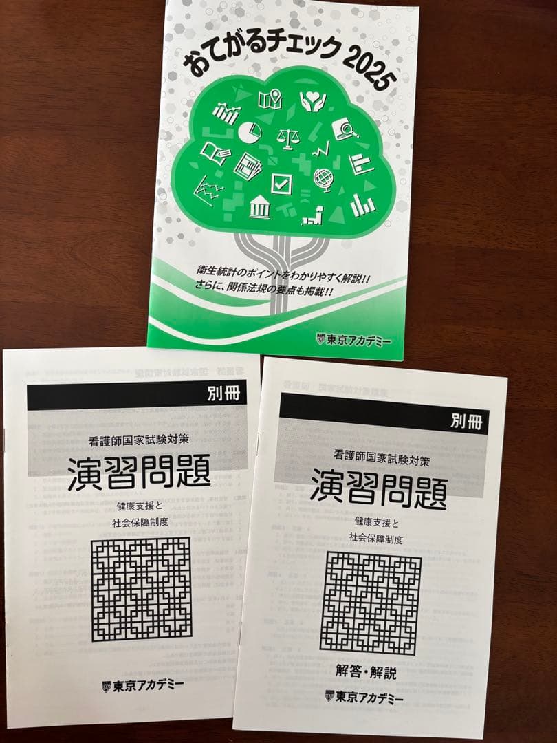 東京アカデミー看護師国家試験対策通信講座テキスト一式