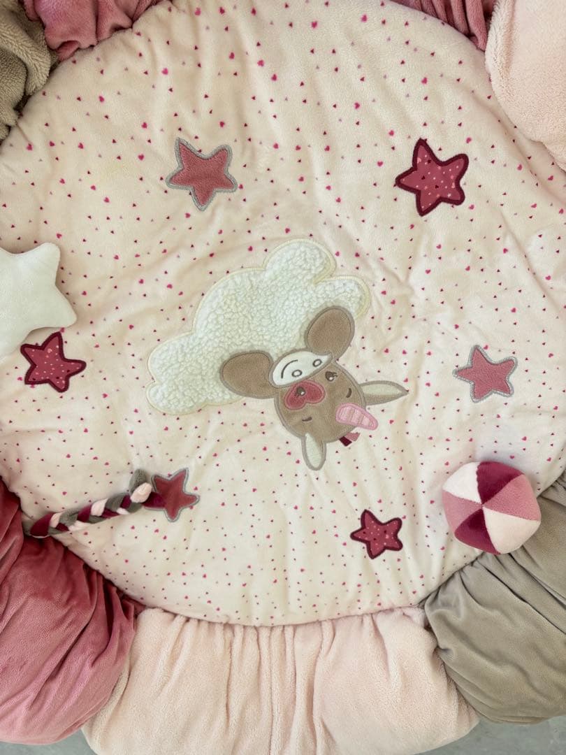 【美品・ほぼ新品】nattou（ナチュー） プレイマット＆プレイジム