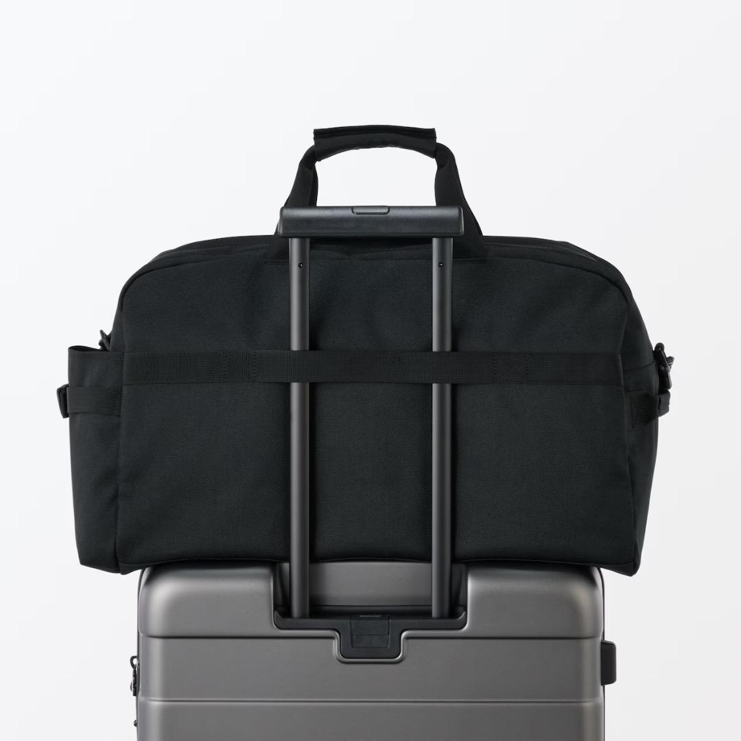 無印良品 MUJI 撥水ボストンバッグ 黒