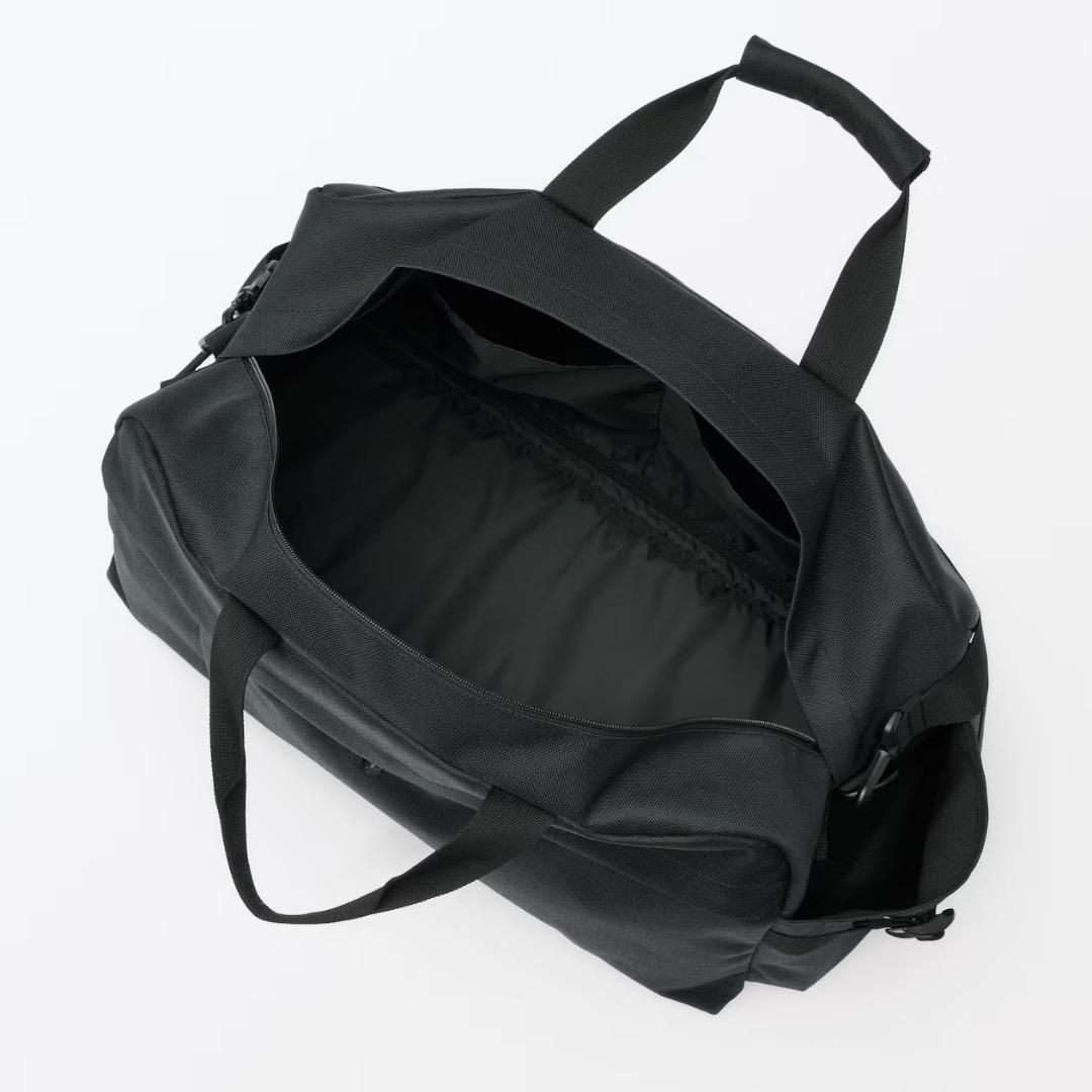 無印良品 MUJI 撥水ボストンバッグ 黒