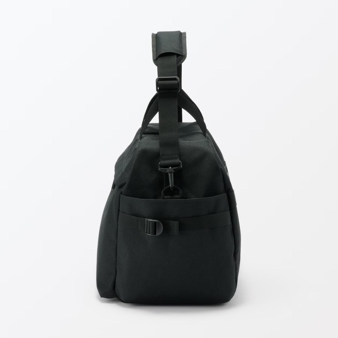無印良品 MUJI 撥水ボストンバッグ 黒