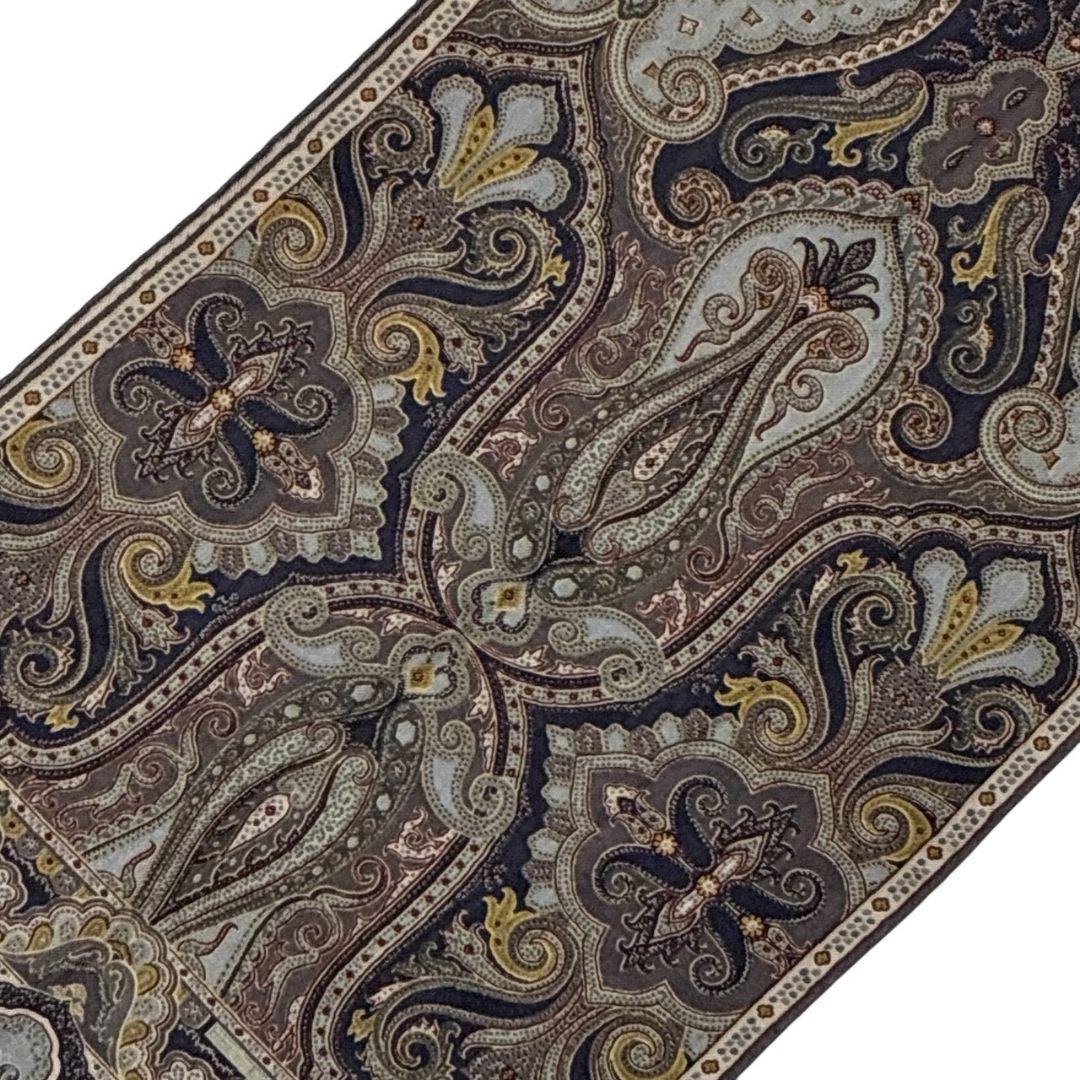 極美品✨ETRO エトロ シルク混 イタリア ペイズリー 大判ストール スカーフ