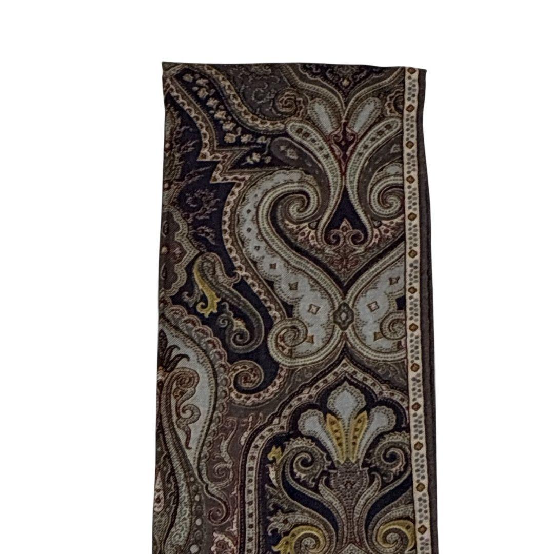 極美品✨ETRO エトロ シルク混 イタリア ペイズリー 大判ストール スカーフ