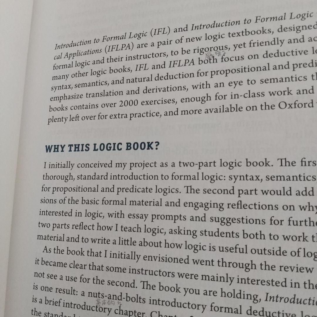 Introduction to Formal Logic 【jk2】