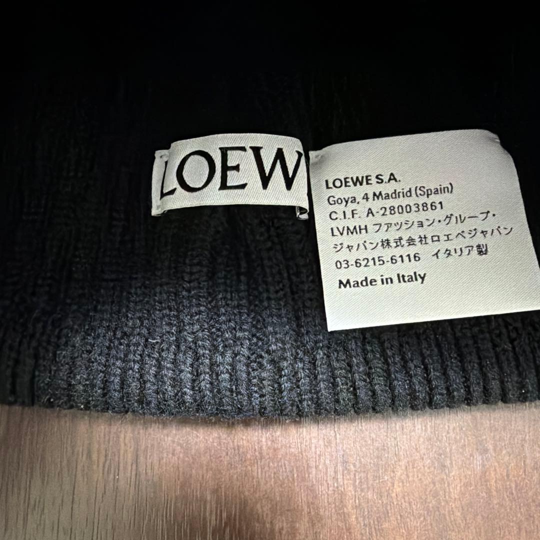 LOEWE ブラック ニット帽