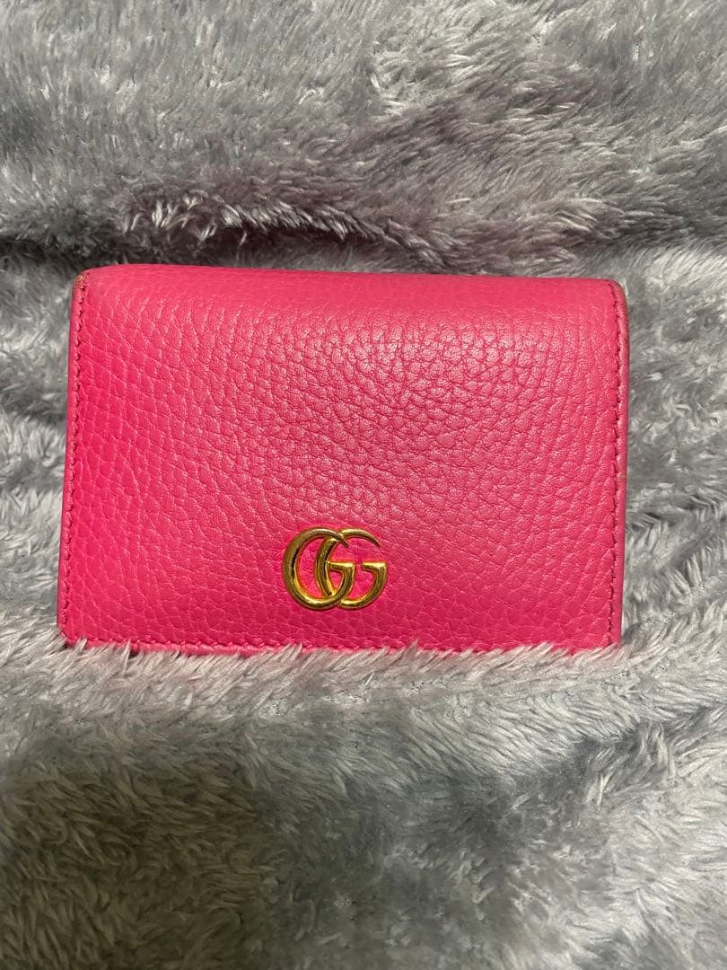 GUCCI 財布 ピンク 二つ折り財布 グッチ