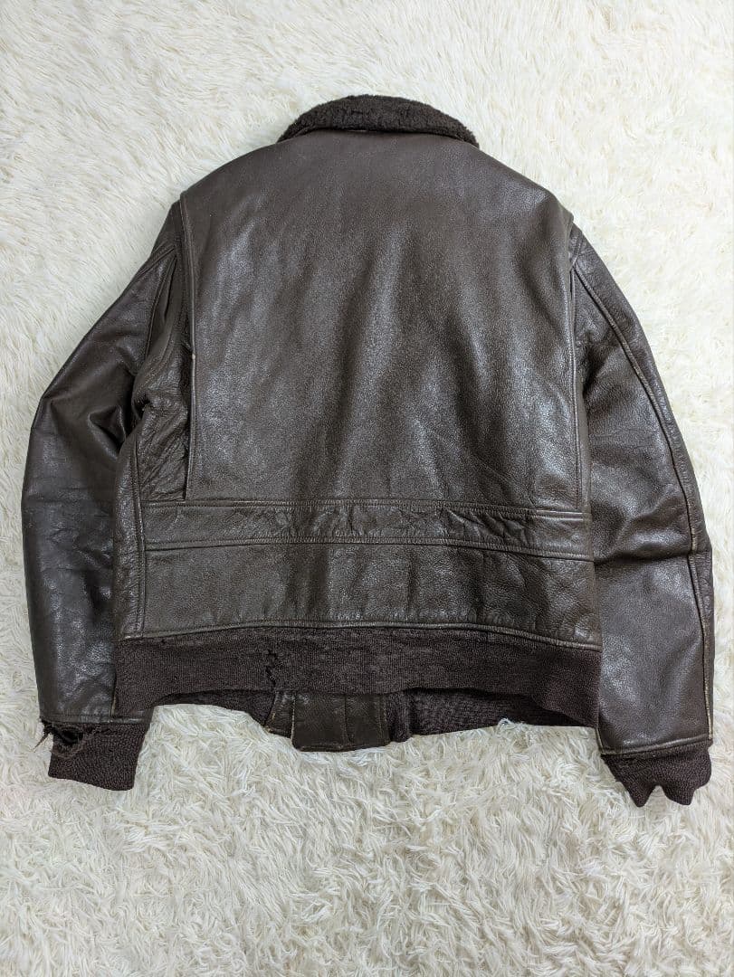 い*か様 実物　70s　サイズ46！ G-1 USN レザージャケット フライト