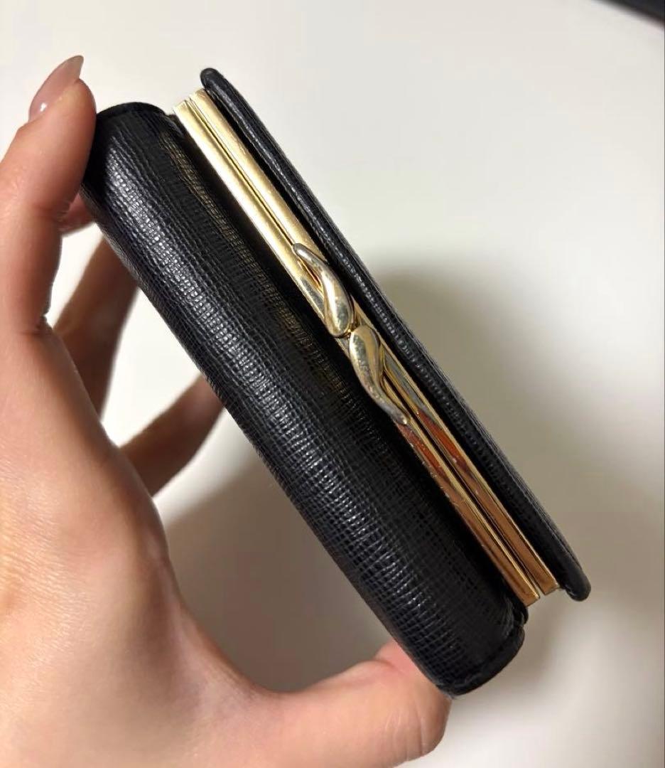 Vivienne Westwood ブラックレザー　三つ折り財布