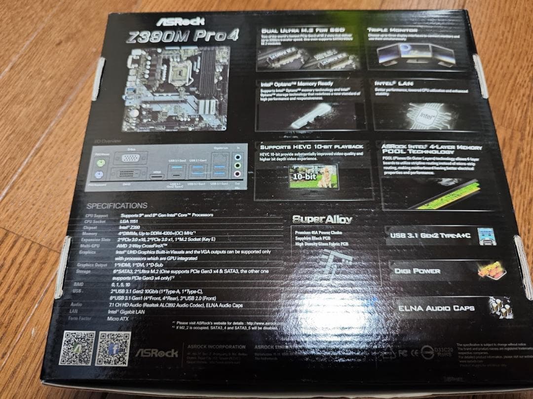 【中古・動作品】ASRock Z390M Pro4 マザーボード