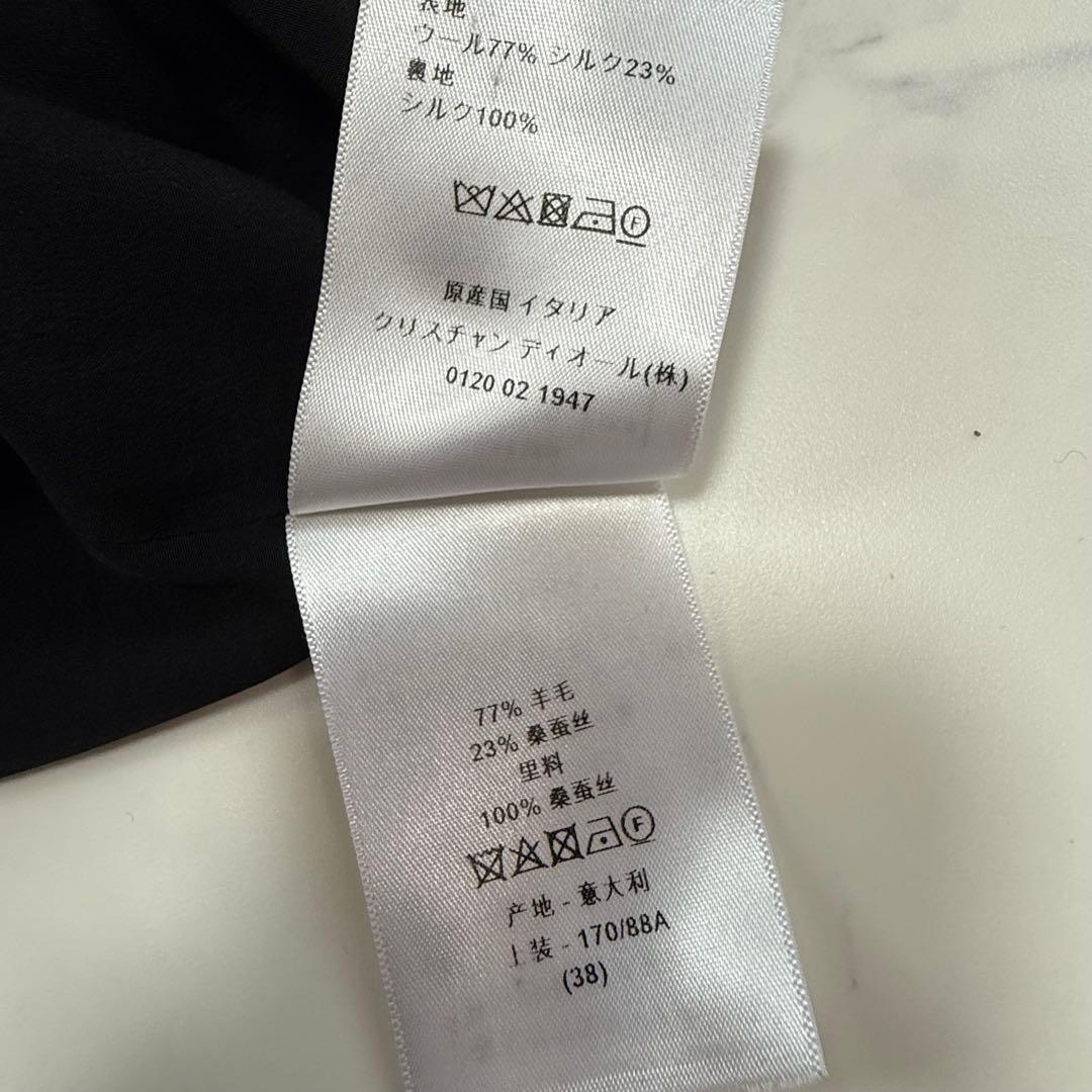 現行　Christian Dior CD ボタン ショートドレス　ブラック