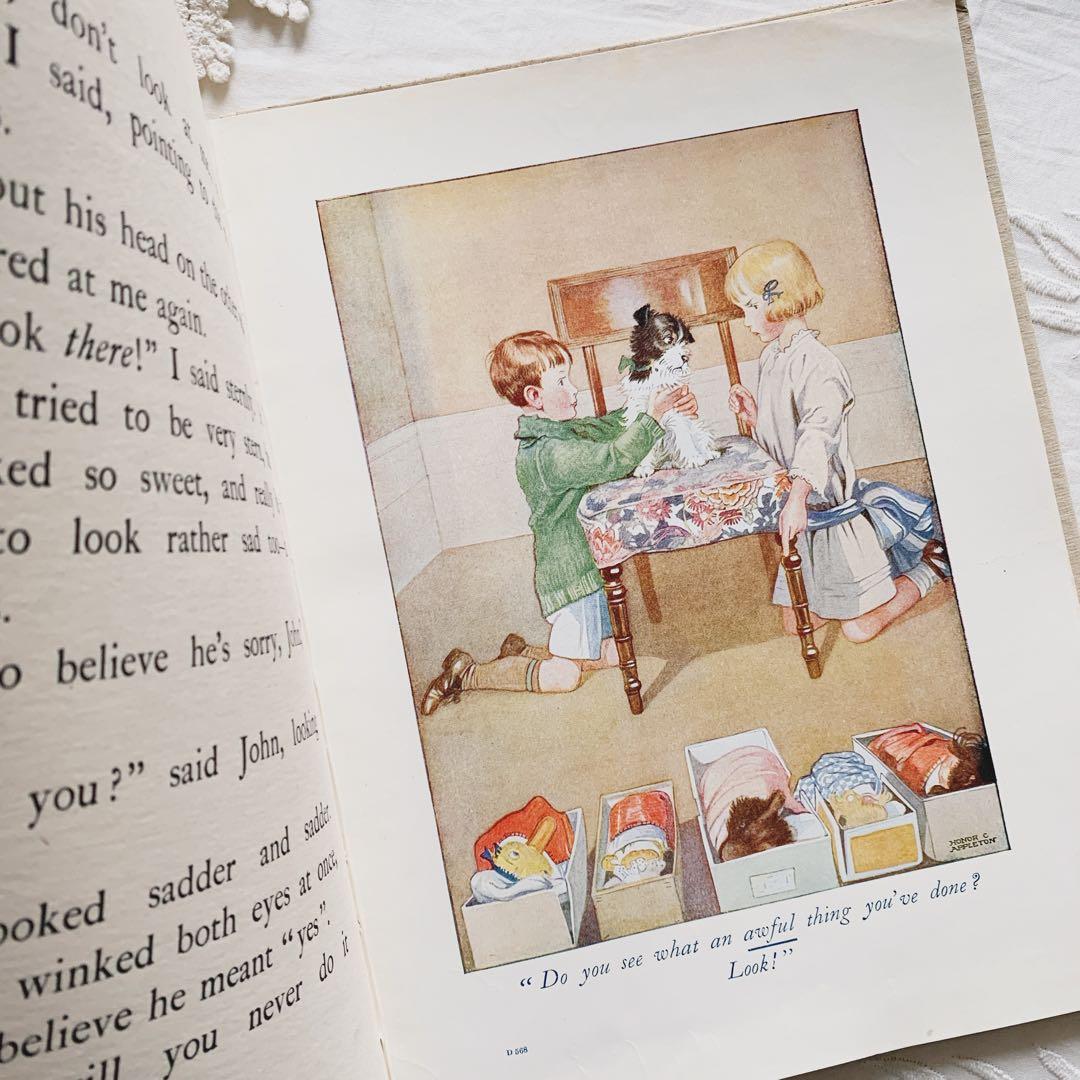 ꙳⋆ビンテージ児童書 ❀ 洋書 お人形たちとのお誕生日 ヴィンテージ 絵本 古書