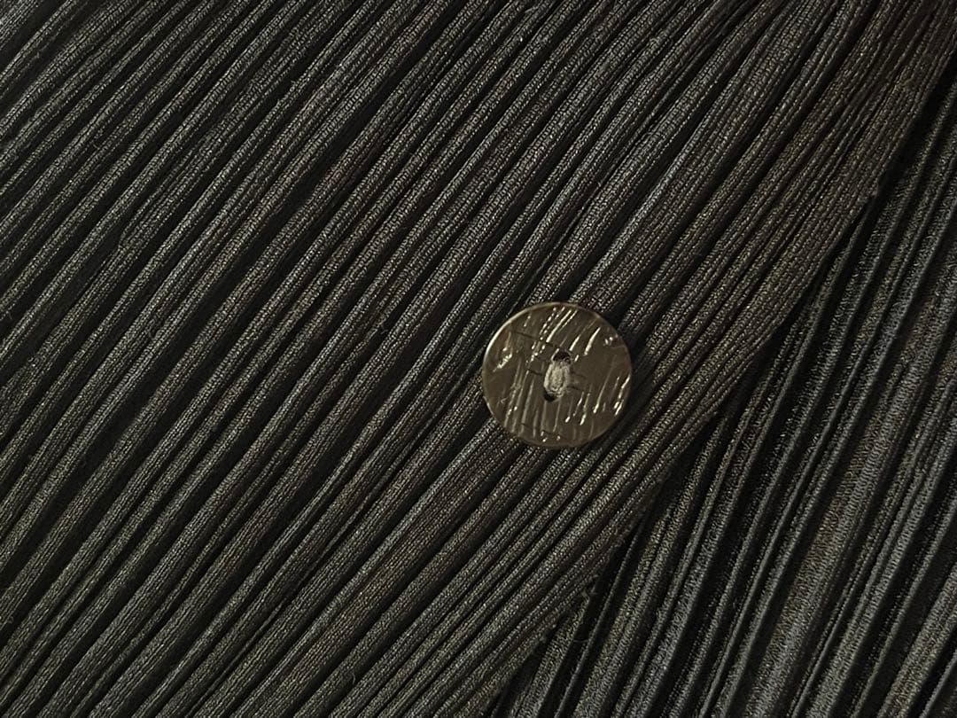 PLEATS PLEASE ブラック ロングカーディガン