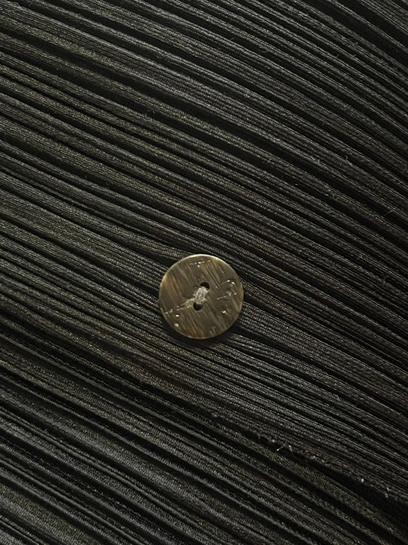 PLEATS PLEASE ブラック ロングカーディガン