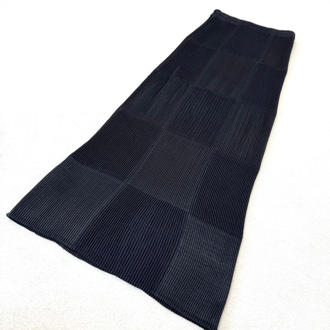 ISSEY MIYAKE プリーツ　ブラック　ロングスカート　Sサイズ