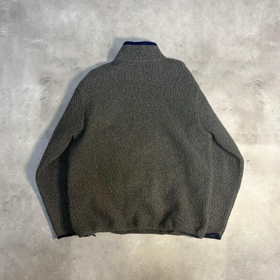 80s L.L.Bean ハーフジップ ボアフリース ドローコード 短丈 USA