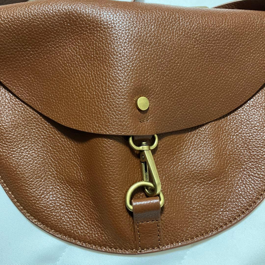 【美品】Banana Republic クロスボディバッグ　本革　ブラウン