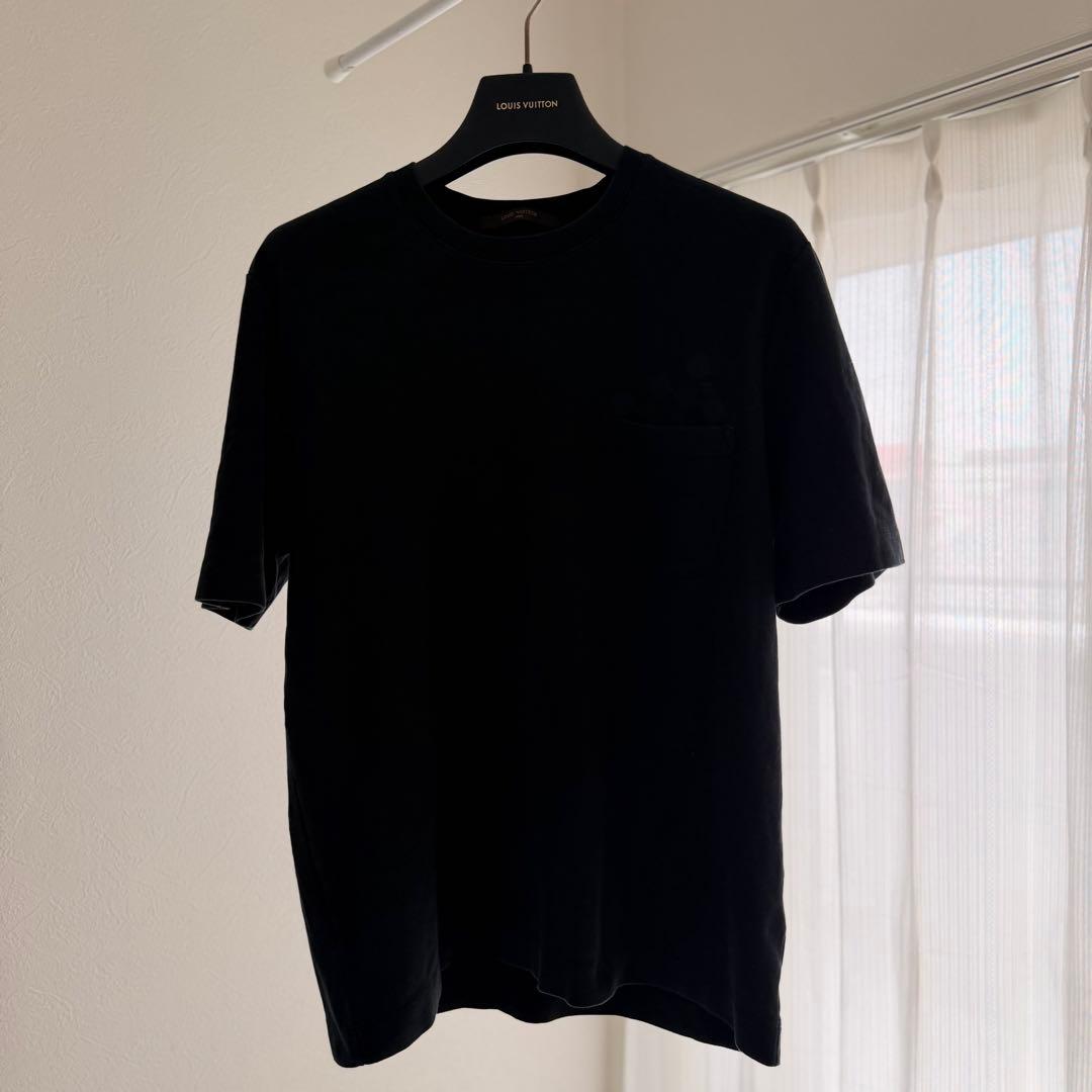 ⭐正規品Louis Vuittonダミエ Tシャツ 黒Mサイズ 人気モデル中古♪