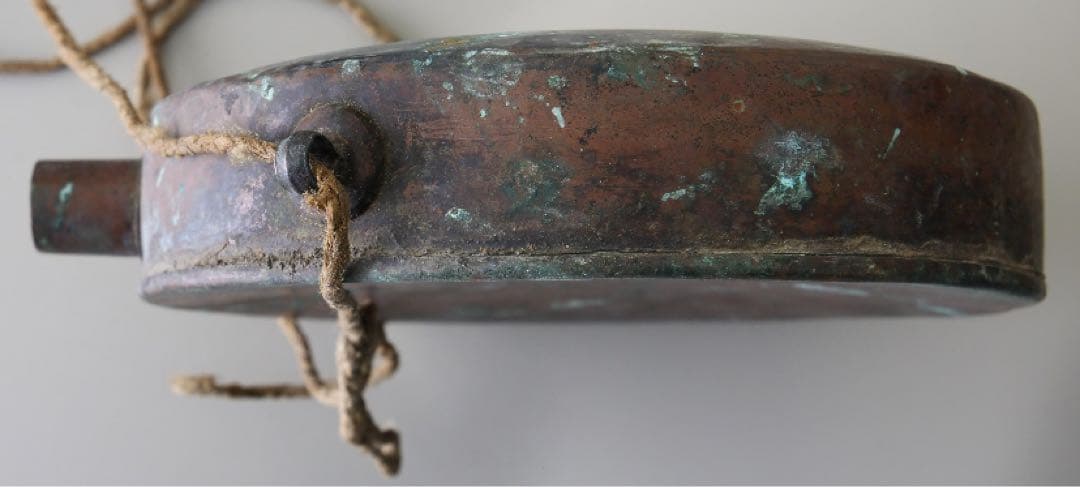 旧日本軍 煙硝入 水筒風 第二次世界大戦 約18.5×16.0cm ミリタリー