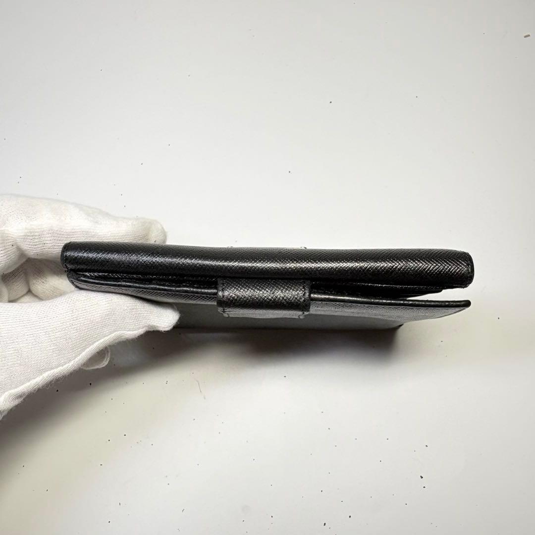 PRADA プラダ サフィアーノ レザー カードケース ブラック 三角ロゴ正規品