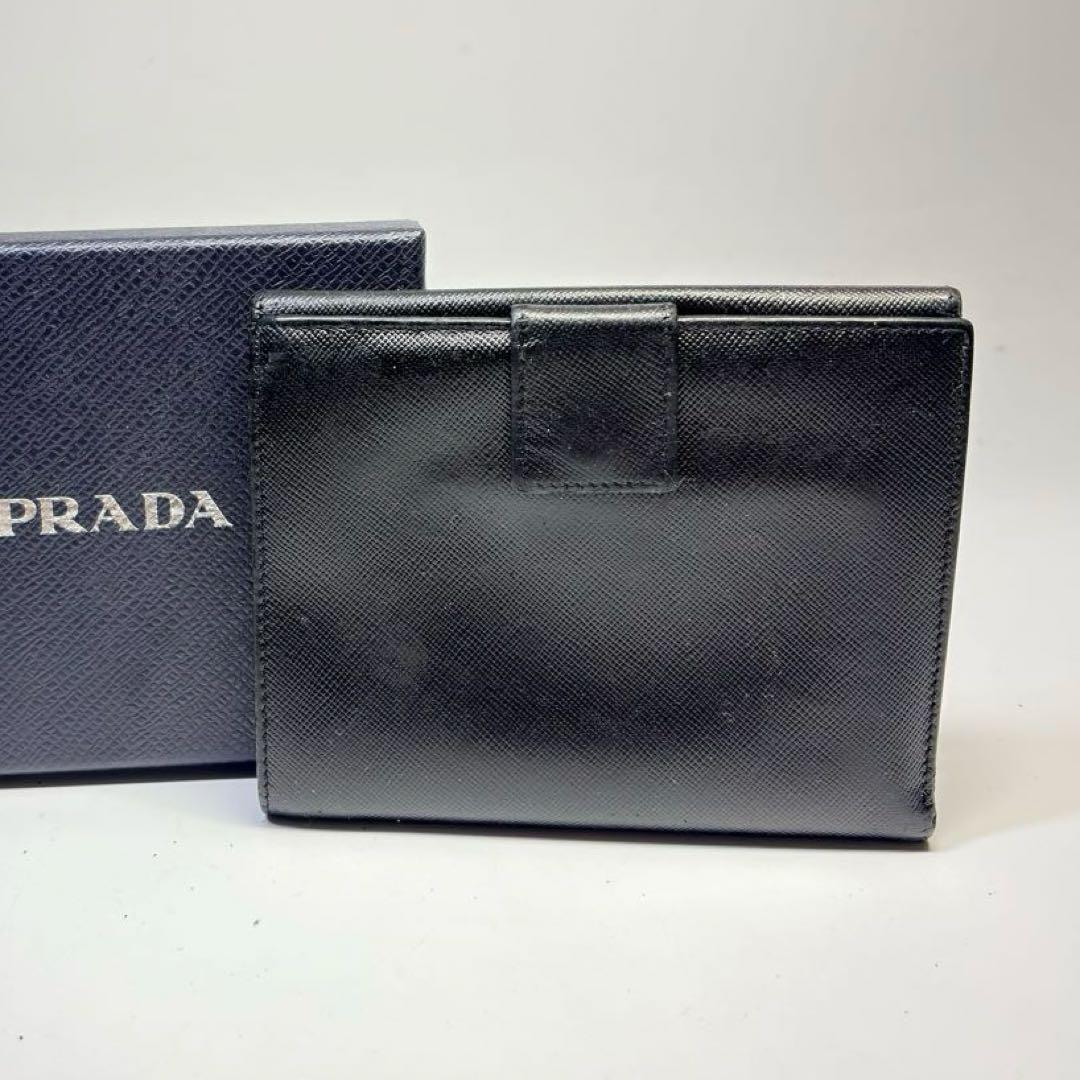 PRADA プラダ サフィアーノ レザー カードケース ブラック 三角ロゴ正規品