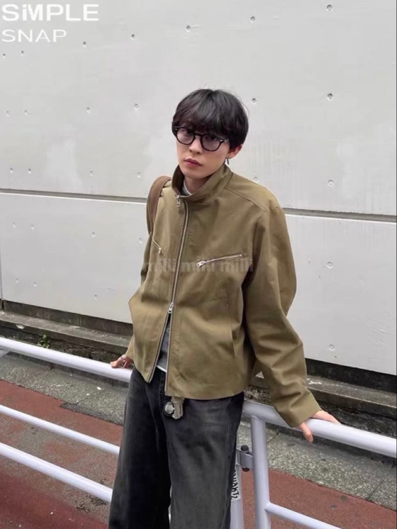 SIMPLE PROJECT 短丈 DOUBLE PLACKET JACKET