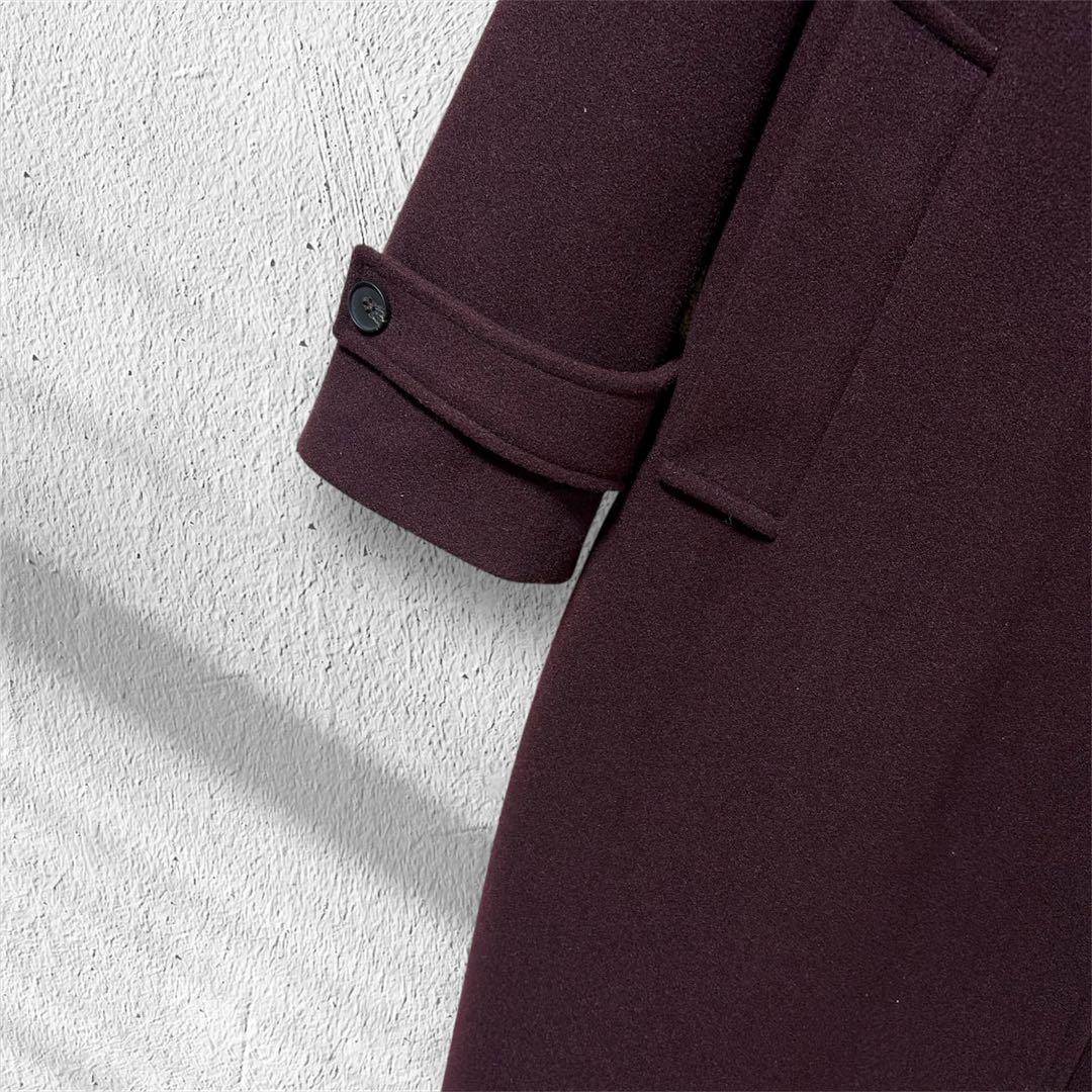 ZARA ソフトオーバーサイズコート　バーガンディ L