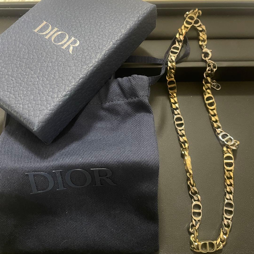 未使用級✨DIOR CD ICON チェーンリンクネックレス シルバーディオール