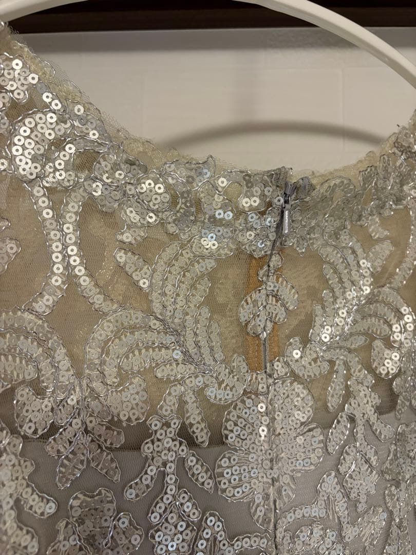 tadashi shoji 刺繍スパンコールワンピース