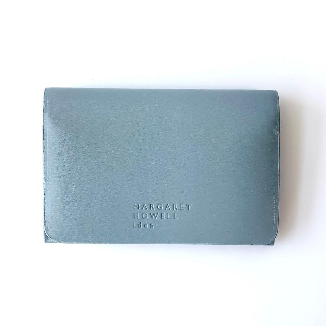 新品★マーガレットハウエル★ベンジャミン名刺入れカードケース★ブルー